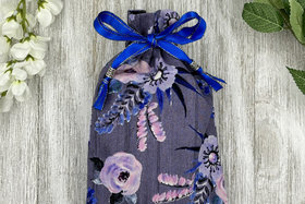 Floral Tarot Bag/ Custom Tarot Bag/ Keepsake Bag / Drawstring Bag / Oracle Bag / Jewelry Bag / Crystal Bag / Gift Bag / Tarot Pouch