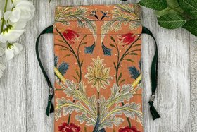 William Morris Tarot Bag/ Custom Tarot Bag/ Keepsake Bag / Drawstring Bag / Oracle Bag / Jewelry Bag / Crystal Bag / Gift Bag / Tarot Pouch