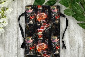 Secret Forest Tarot Bag/ Custom Tarot Pouch/ Keepsake Bag / Drawstring Bag / Oracle Bag / Crystal Bag / Tarot Pouch / Cosmetic Bag