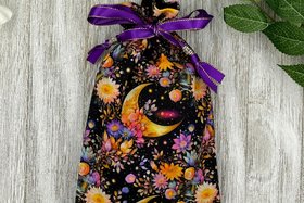 Moon Garden Tarot Bag/ Custom Tarot Pouch/ Keepsake Bag / Drawstring Bag / Oracle Bag / Crystal Bag / Tarot Pouch / Cosmetic Bag